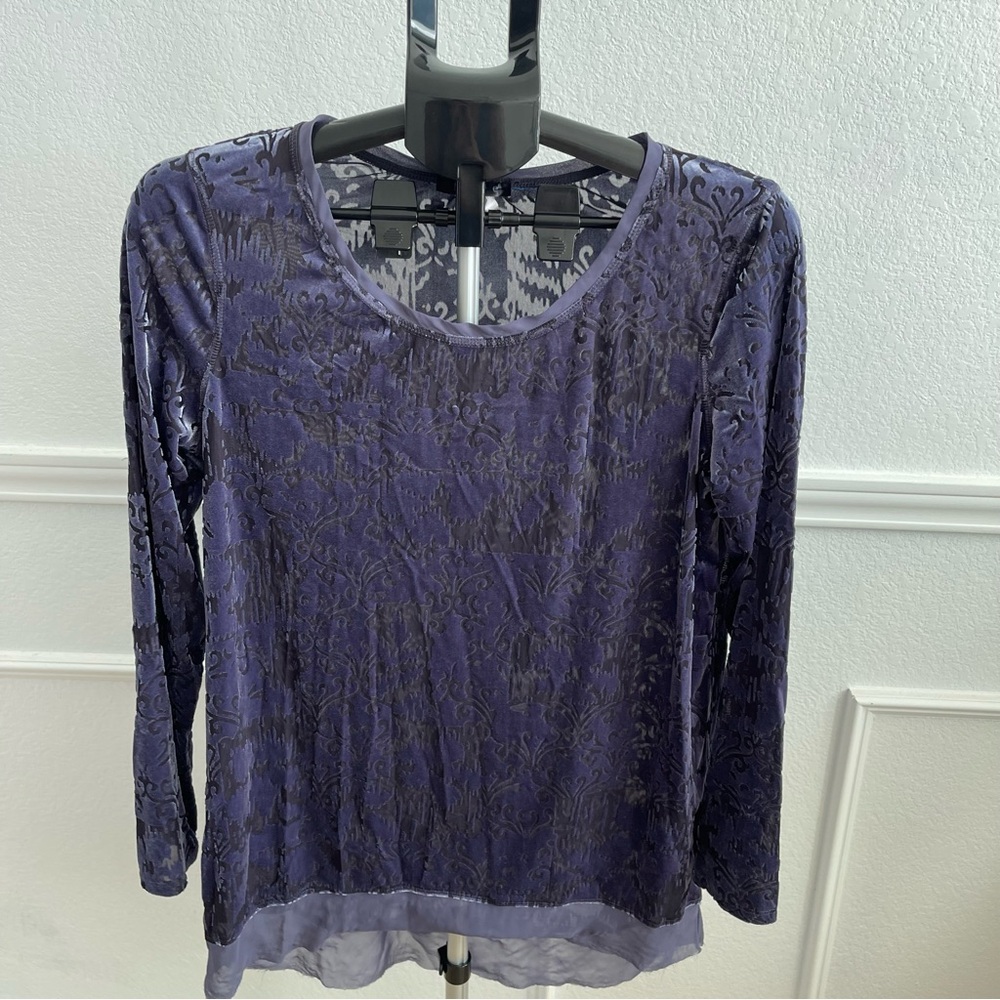 Elegant Purple Velvet Women's Top